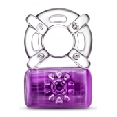 Фиолетовое эрекционное виброкольцо One Night Stand Vibrating C-Ring - Blush Novelties - в Евпатории купить с доставкой