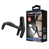 Черная вибронасадка на пенис Vibrating Penis Sling - Baile - в Евпатории купить с доставкой