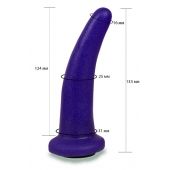 Фиолетовая гладкая изогнутая насадка-плаг - 13,3 см. - LOVETOY (А-Полимер) - купить с доставкой в Евпатории