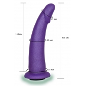 Фиолетовая гладкая изогнутая насадка-плаг - 17 см. - LOVETOY (А-Полимер) - купить с доставкой в Евпатории