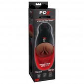 Коричневый мастурбатор-вагина с вибрацией Fuck-O-Matic 2 - Pipedream - в Евпатории купить с доставкой