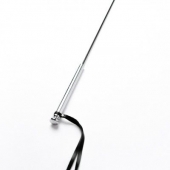 Черный кожаный стек с гладкой ручкой - 55 см. - Crazy Handmade - купить с доставкой в Евпатории