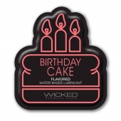 Лубрикант на водной основе со вкусом торта с кремом Wicked Aqua Birthday cake - 3 мл. - Wicked - купить с доставкой в Евпатории