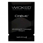 Крем для массажа и мастурбации Wicked Stroking and Massage Creme - 3 мл. - Wicked - купить с доставкой в Евпатории