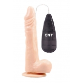 Телесный вибратор-реалистик 8.5 Vibrating Beginner Dildo - 21,5 см. - CNT