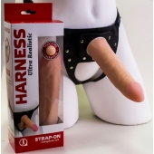 Страпон Харнесс из трусиков и насадки-фаллоса - 17,5 см. - LOVETOY (А-Полимер) - купить с доставкой в Евпатории