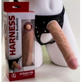 Насадка-фаллос в комплекте с трусиками Harness - 21,6 см. - LOVETOY (А-Полимер) - купить с доставкой в Евпатории