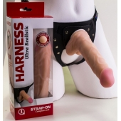 Страпон Harness из двух предметов: регулируемые трусики и насадка-фаллос - 17,5 см. - LOVETOY (А-Полимер) - купить с доставкой в Евпатории