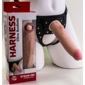 Реалистичный страпон Harness из трусиков и насадки-фаллоса - 18,5 см. - LOVETOY (А-Полимер) - купить с доставкой в Евпатории