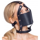 Черный намордник с кляпом-шаром Head Harness With A Gag - Orion - купить с доставкой в Евпатории