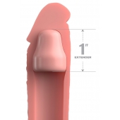 Телесная насадка-удлинитель 1 Inch Silicone X-tension - 17,8 см. - Pipedream - в Евпатории купить с доставкой