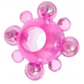 Эрекционное кольцо c бусинками - Toyfa Basic - в Евпатории купить с доставкой