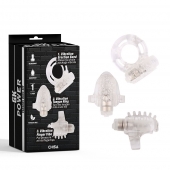 Набор из 3 прозрачных эрекционных колец с вибрацией Teasers Ring Kit - Chisa - в Евпатории купить с доставкой