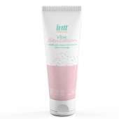 Лубрикант на водной основе Vibe Sensation с клубничным вкусом и легким вибрирующим эффектом - 50 гр. - INTT - купить с доставкой в Евпатории
