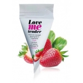 Съедобное согревающее массажное масло Love Me Tender Strawberry с ароматом клубники - 10 мл. - Love to Love - купить с доставкой в Евпатории