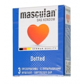 Презервативы с пупырышками Masculan Dotted - 3 шт. - Masculan - купить с доставкой в Евпатории