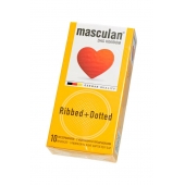 Презервативы с колечками и пупырышками Masculan Ribbed+Dotted - 10 шт. - Masculan - купить с доставкой в Евпатории