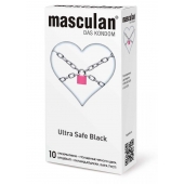 Ультрапрочные презервативы Masculan Ultra Safe Black - 10 шт. - Masculan - купить с доставкой в Евпатории