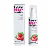 Съедобное согревающее массажное масло Love Me Tender Strawberry с ароматом клубники - 100 мл. - Love to Love - купить с доставкой в Евпатории