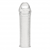 Текстурированная насадка на пенис Clear Textured Penis Enhancing Sleeve Extension - 16,5 см. - BlueLine - в Евпатории купить с доставкой