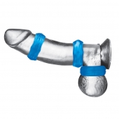 Комплект из трех голубых колец для эрекции 3-Pack Nuts   Bolts Stretch Cock Ring Set - BlueLine - в Евпатории купить с доставкой