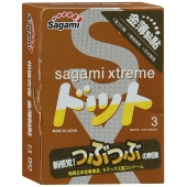 Презервативы Sagami Xtreme FEEL UP с точечной текстурой и линиями прилегания - 3 шт. - Sagami - купить с доставкой в Евпатории