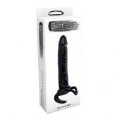 Чёрная насадка-фаллос для двойного проникновения INFLATABLE DILDO SLIM DONG  - 13,5 см. - Toyz4lovers - в Евпатории купить с доставкой