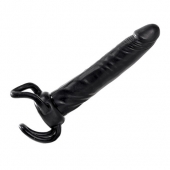 Чёрная насадка-фаллос для двойного проникновения INFLATABLE DILDO SLIM DONG  - 13,5 см. - Toyz4lovers - в Евпатории купить с доставкой