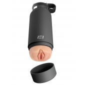 Серый мастурбатор в виде бутылки F*ck Flask - Pipedream - в Евпатории купить с доставкой