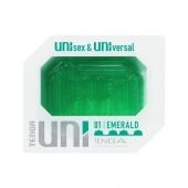 Зеленый мастурбатор-стимулятор Tenga Uni Emerald - Tenga - в Евпатории купить с доставкой