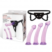 Тренировочный набор с тремя насадками Pegging Training Set - Lux Fetish - купить с доставкой в Евпатории