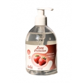 Лубрикант на водной снове Love Protection Strawberry с ароматом клубники - 300 мл. - Lola Games - купить с доставкой в Евпатории