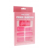 Набор из 7 розовых насадок на пенис ONE-A-DAY PENIS SLEEVES PINK - Seven Creations - в Евпатории купить с доставкой