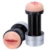 Двусторонний мастурбатор REALSTUFF 2 IN 1 HUMMER MOUTH   VAGINA - ротик и вагина - Dream Toys - в Евпатории купить с доставкой