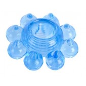 Голубая гелевая насадка-цветок - Toyfa Basic - в Евпатории купить с доставкой