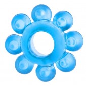 Голубая гелевая насадка-цветок - Toyfa Basic - в Евпатории купить с доставкой