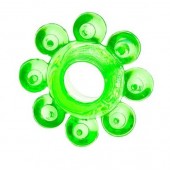 Зеленое эрекционное кольцо-цветок - Toyfa Basic - в Евпатории купить с доставкой