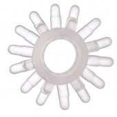 Прозрачное гелевое эрекционное кольцо с шипиками - Toyfa Basic - в Евпатории купить с доставкой