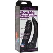 Черная насадка-фаллоимитатор для двойной стимуляции Double Penetrator - 16 см. - Doc Johnson - купить с доставкой в Евпатории