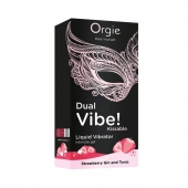 Съедобный жидкий вибратор Dual Vibe! со вкусом клубничного джина с тоником - 15 мл. - ORGIE - купить с доставкой в Евпатории