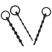 Набор из 3 черных силиконовых уретральных стимуляторов Training Set - Orion - купить с доставкой в Евпатории