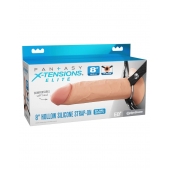 Полый страпон на ремнях 8’’ Hollow Silicone Strap-on - Pipedream - купить с доставкой в Евпатории