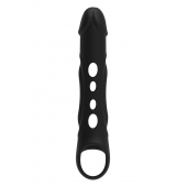 Черная насадка-удлинитель Vibrating Extender With Remote с вибрацией - Dream Toys - в Евпатории купить с доставкой
