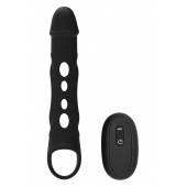 Черная насадка-удлинитель Vibrating Extender With Remote с вибрацией - Dream Toys - в Евпатории купить с доставкой