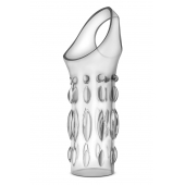 Прозрачная насадка на пенис Stretchy Studded Penis Sleeve Ring - Blush Novelties - в Евпатории купить с доставкой