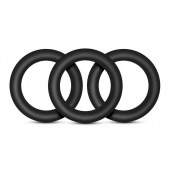 Набор из 3 черных эрекционных колец Black Small Penis Rings - Blush Novelties - в Евпатории купить с доставкой