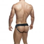 Телесный фаллопротез на черных эластичных ремнях 7 Inch Hollow Strap On - 17 см. - Blush Novelties - купить с доставкой в Евпатории