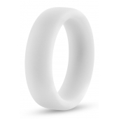 Белое люминесцентное эрекционное кольцо Silicone Glo Cock Ring - Blush Novelties - в Евпатории купить с доставкой
