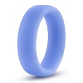 Голубое люминесцентное кольцо Silicone Glo Cock Ring - Blush Novelties - в Евпатории купить с доставкой