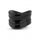 Черное эрекционное кольцо на мошонку Beef Ball Stretcher Snug - Blush Novelties - в Евпатории купить с доставкой